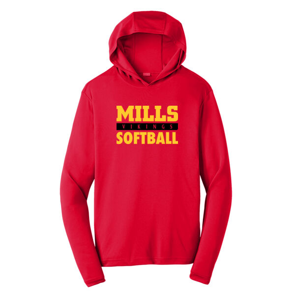 Mills Softball Red PosiCharge Competitor Hooded Pullover Thumbnail