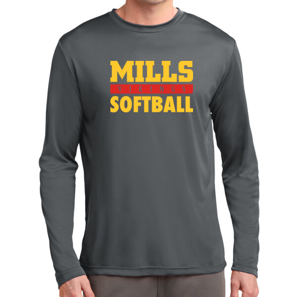 Mills Softball Long Sleeve I.Grey PosiCharge Competitor Tee Thumbnail