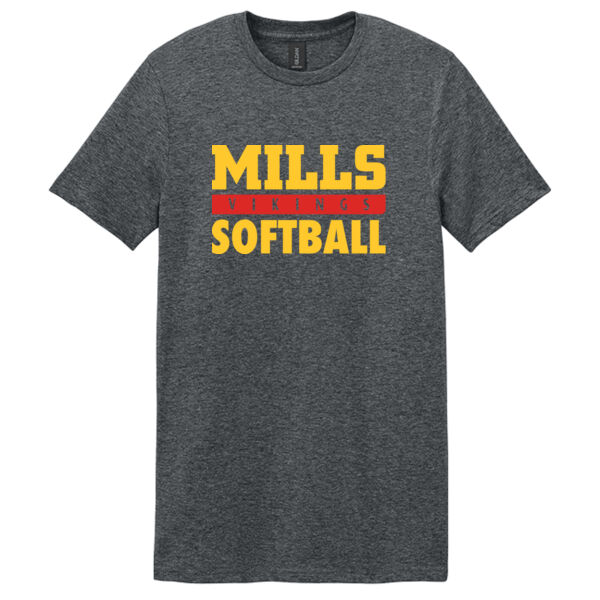 Mills Softball D.Heather Softstyle T Shirt Thumbnail