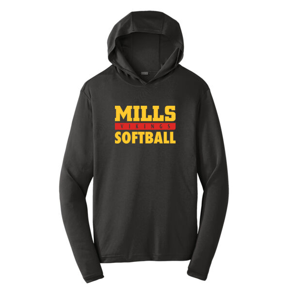 Mills Softball Black PosiCharge Competitor Hooded Pullover Thumbnail